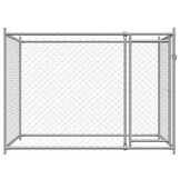 vidaXL Hondenhok Gegalvaniseerd Staal 2x2x1,5 m met Korting
