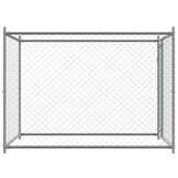 vidaXL Hondenhok Gegalvaniseerd Staal 2x2x1,5 m met Korting