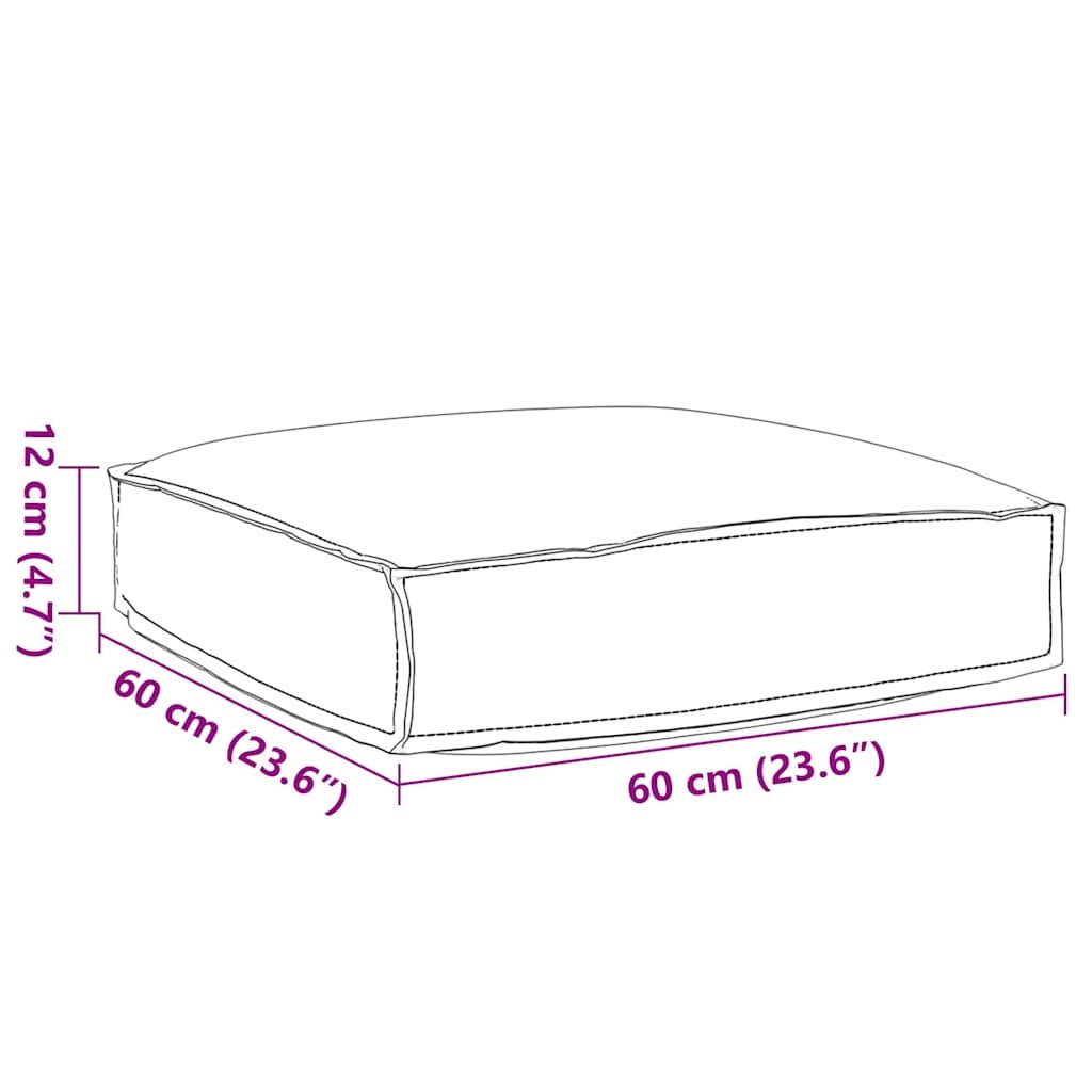 VidaXL Palletkussen Grijs 60x60x12 cm - Oxford Stof (55% Korting)