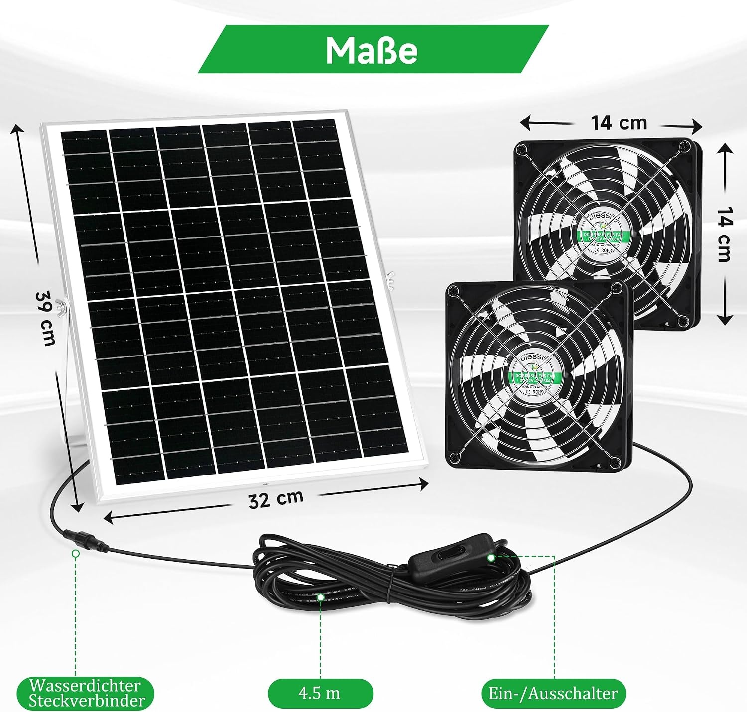 Zonneventilatorset 25W: Kippenhok, Kas & Schuur - 34% Korting!