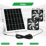 Zonneventilator Set Kip/Kas/Schuur - 2x Ventilator - 34% Korting