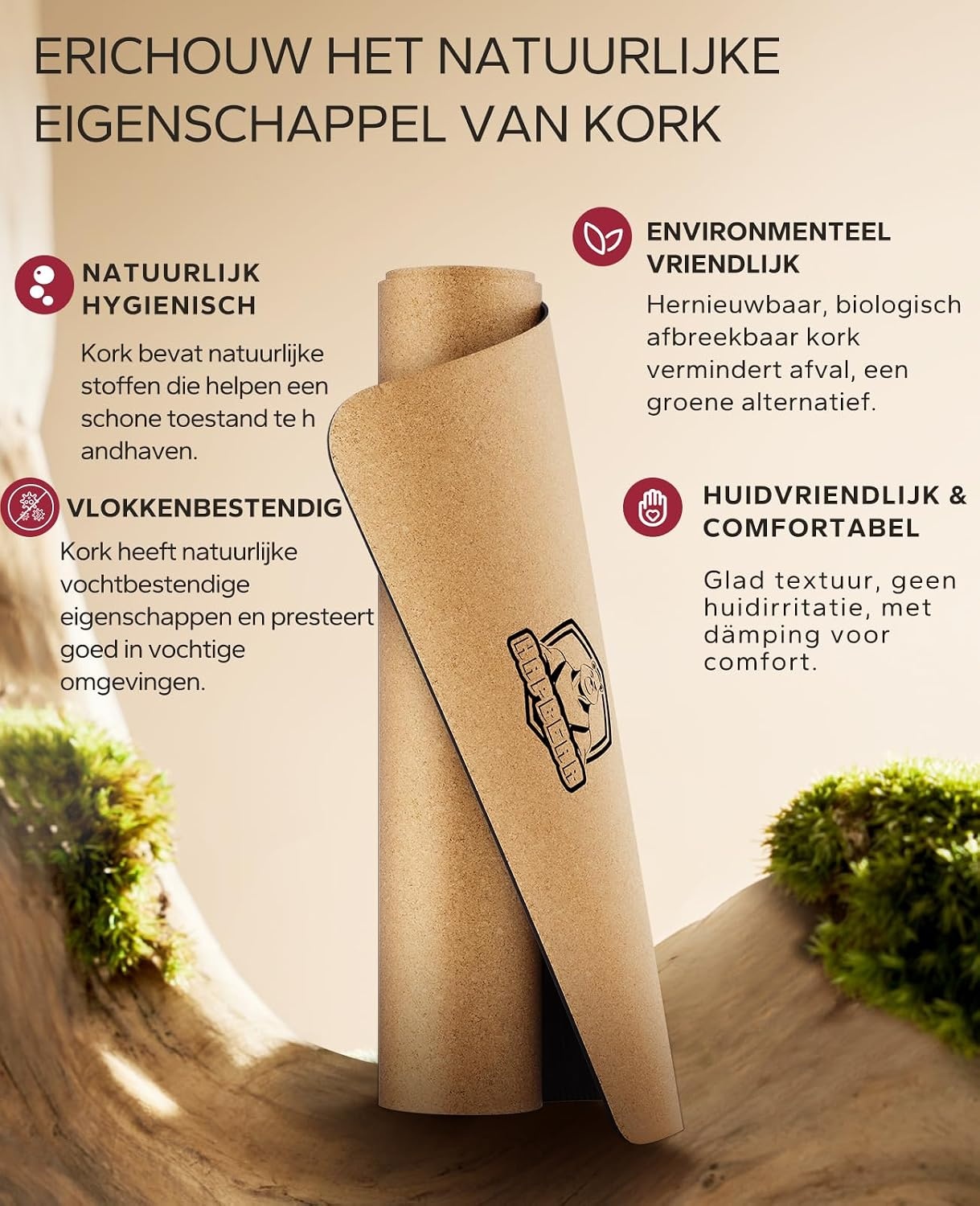 XXL Kurk Yogamat met Demping & Weerstandsband - 29% Korting