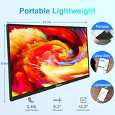 18,5" Draagbare Gaming Monitor - 120Hz Full HD IPS - 35% Korting