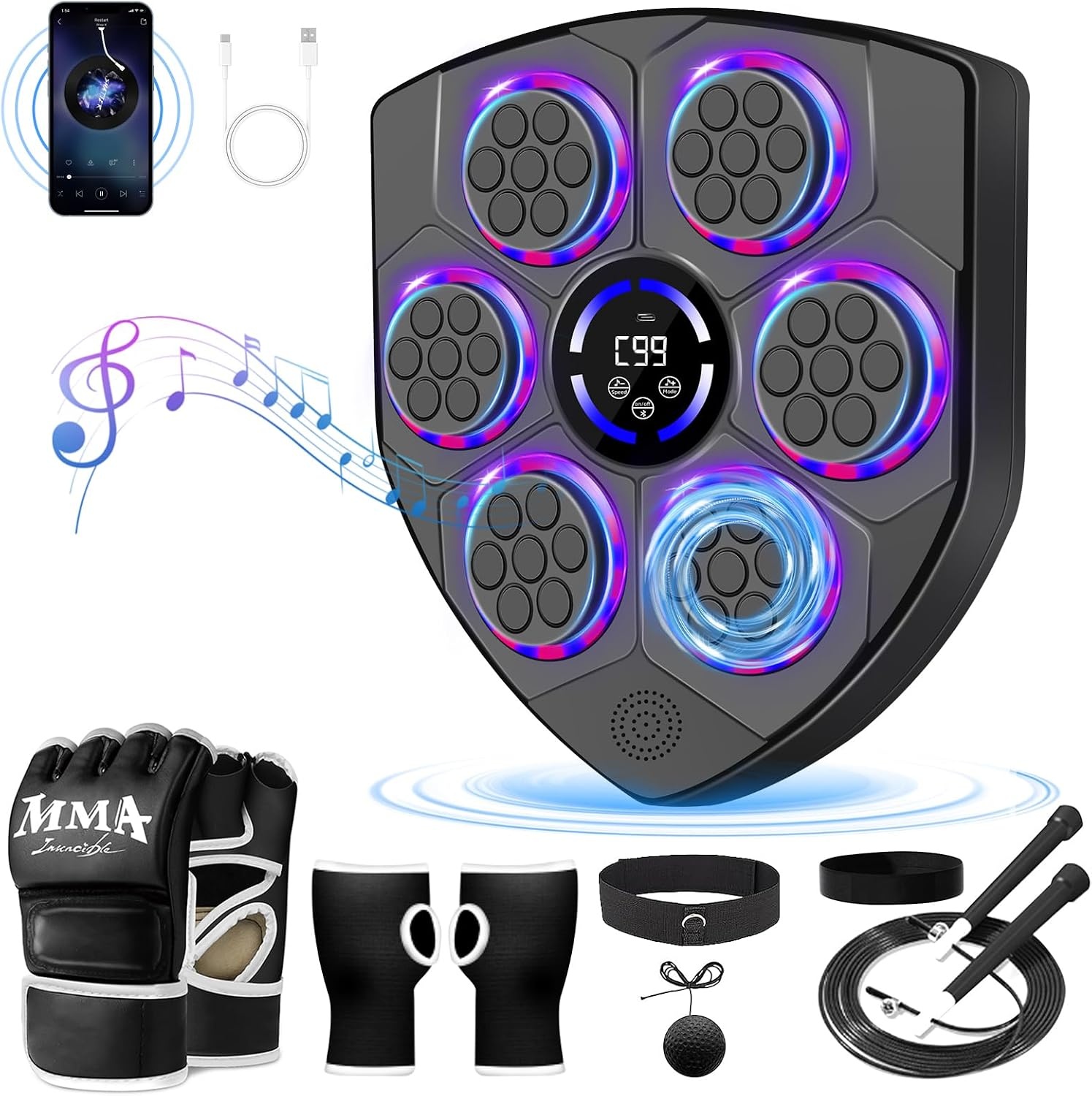 Slimme Muziek Boksmachine met Wandmontage & LED | 29% Korting