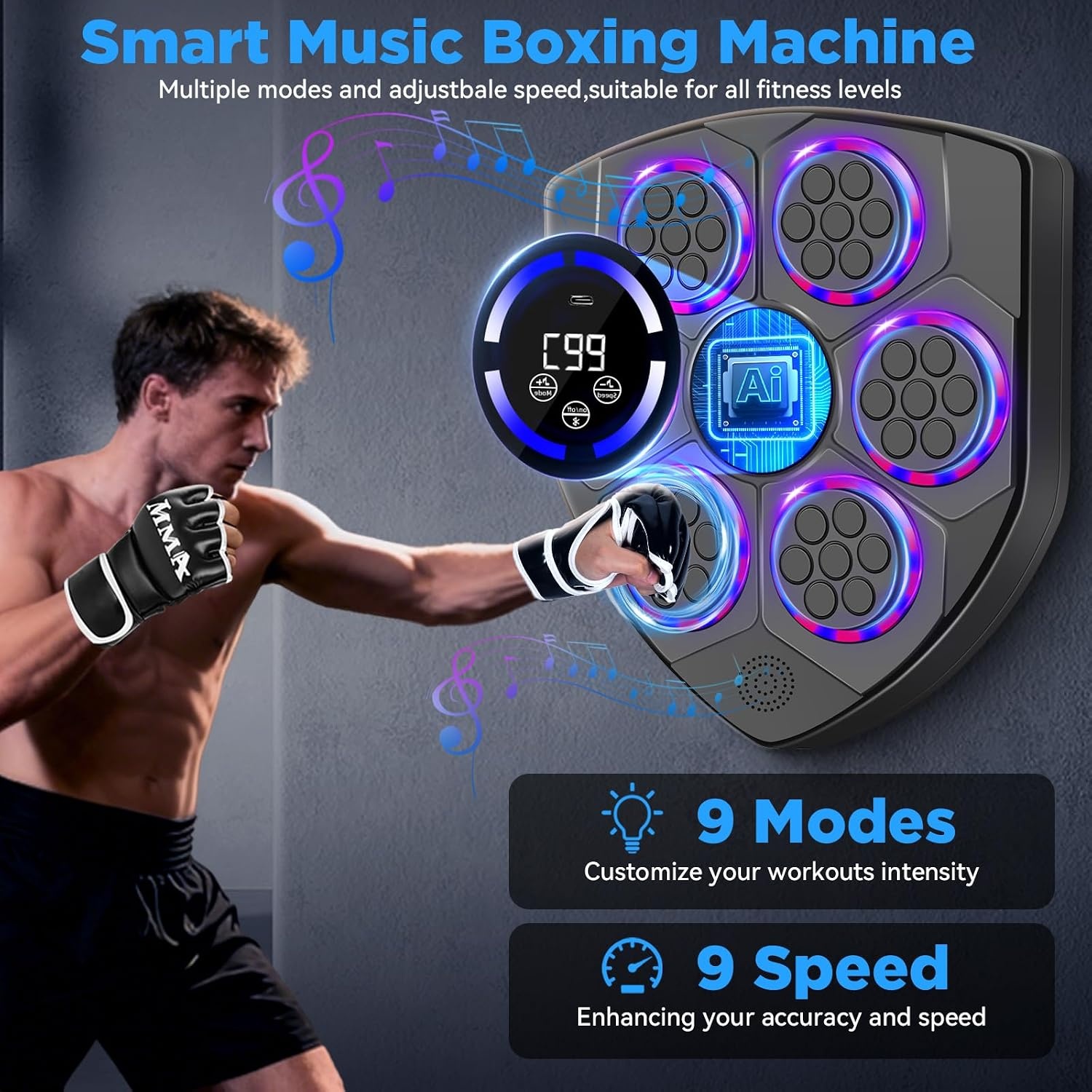 Slimme Muziek Boksmachine met Wandmontage & LED | 29% Korting