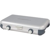 Compact Camping Gasfornuis 2 Pitten - 4000W - Grijs met Windscherm