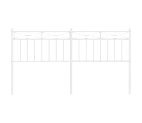 vidaXL Hoofdbord 160 cm Metaal Wit | 82% Korting