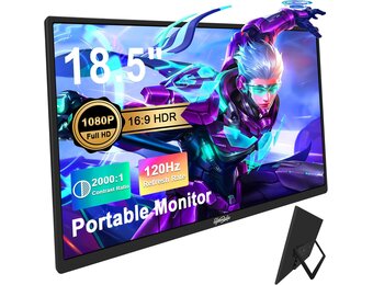 Draagbare Gaming Monitor 18,5" Full HD 120Hz - 35% Korting