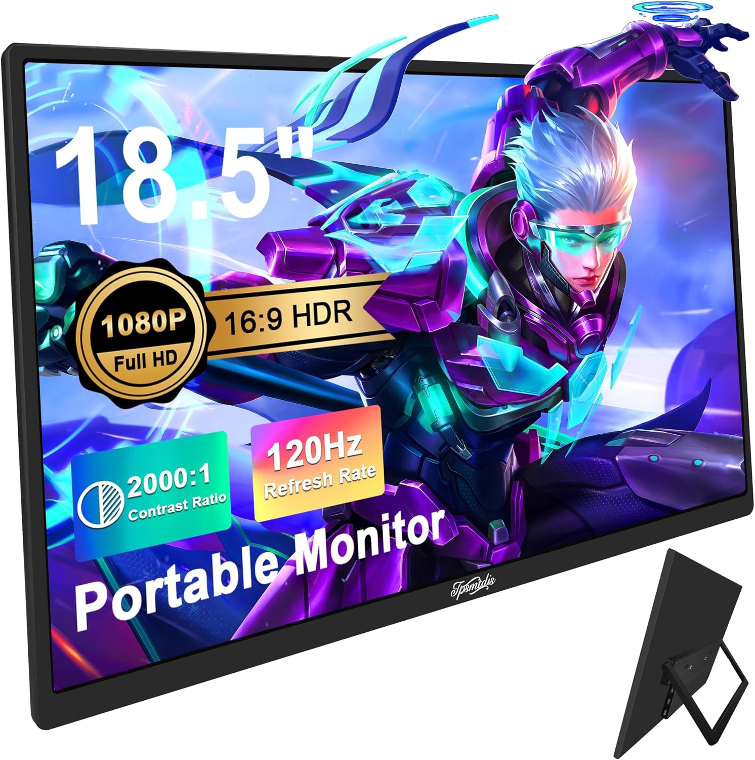 Draagbare Gaming Monitor 18,5" Full HD 120Hz - 35% Korting