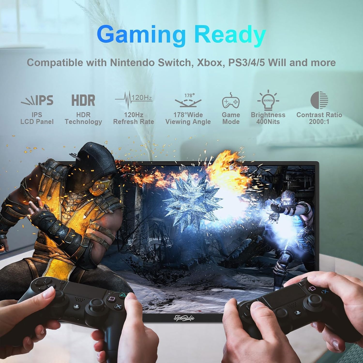 Draagbare Gaming Monitor 18,5" Full HD 120Hz - 35% Korting