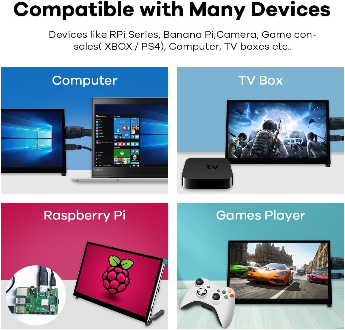 10.1" LCD Touchscreen Monitor voor Raspberry Pi/Jetson Nano - 34% Korting