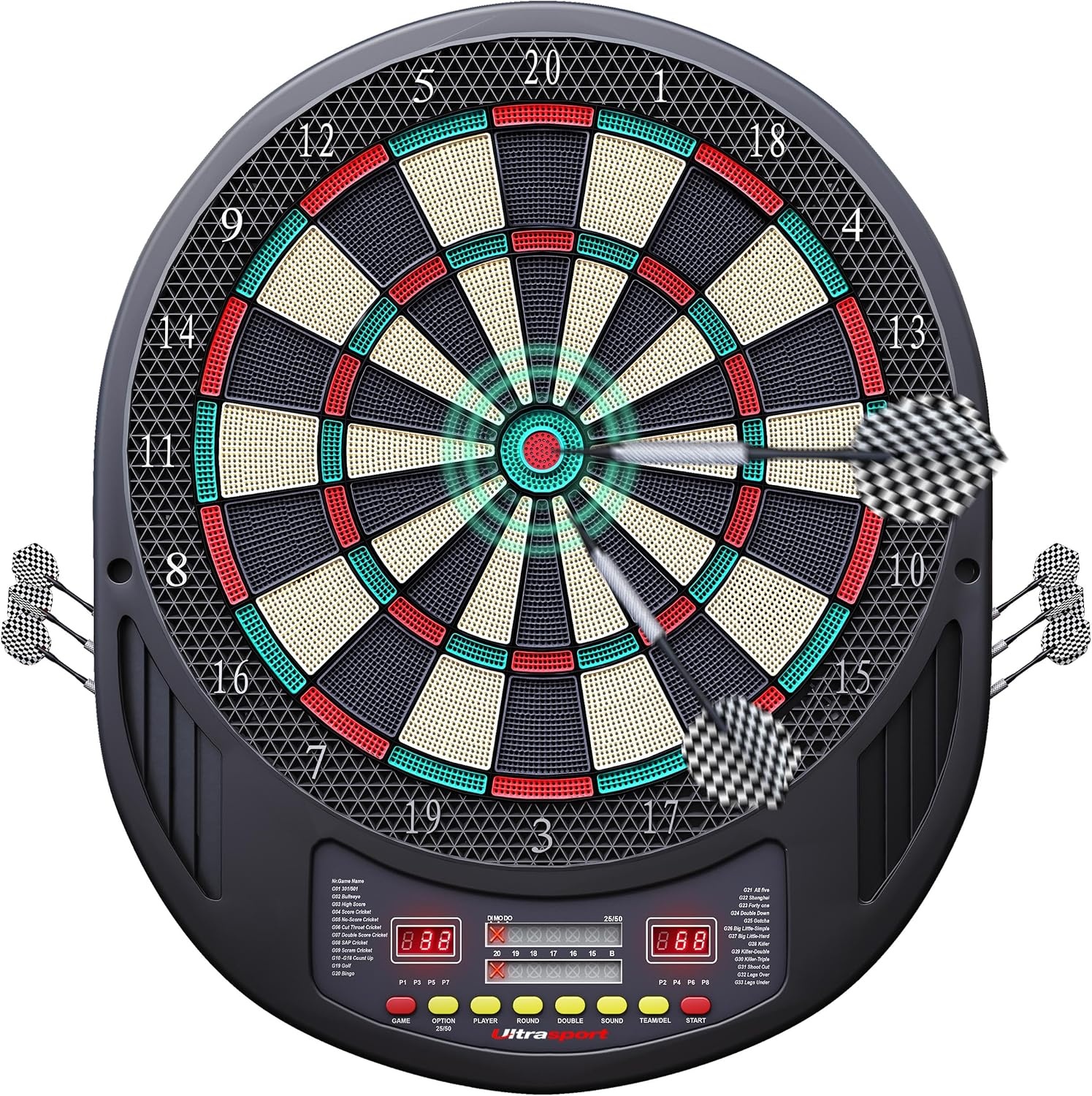 Elektronisch Dartbord met 16 Spelers & 38 Spelvormen | 34% Korting