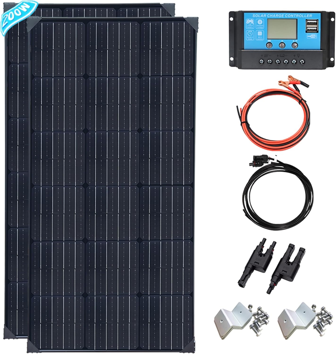 Flexibele Zonnepaneel Kit 200W Camper/Boot met 20A Laadregelaar