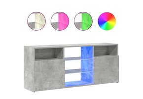 TV-meubel met LED betongrijs - 120cm - 54% Korting