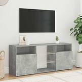 TV-meubel met LED betongrijs - 120cm - 54% Korting