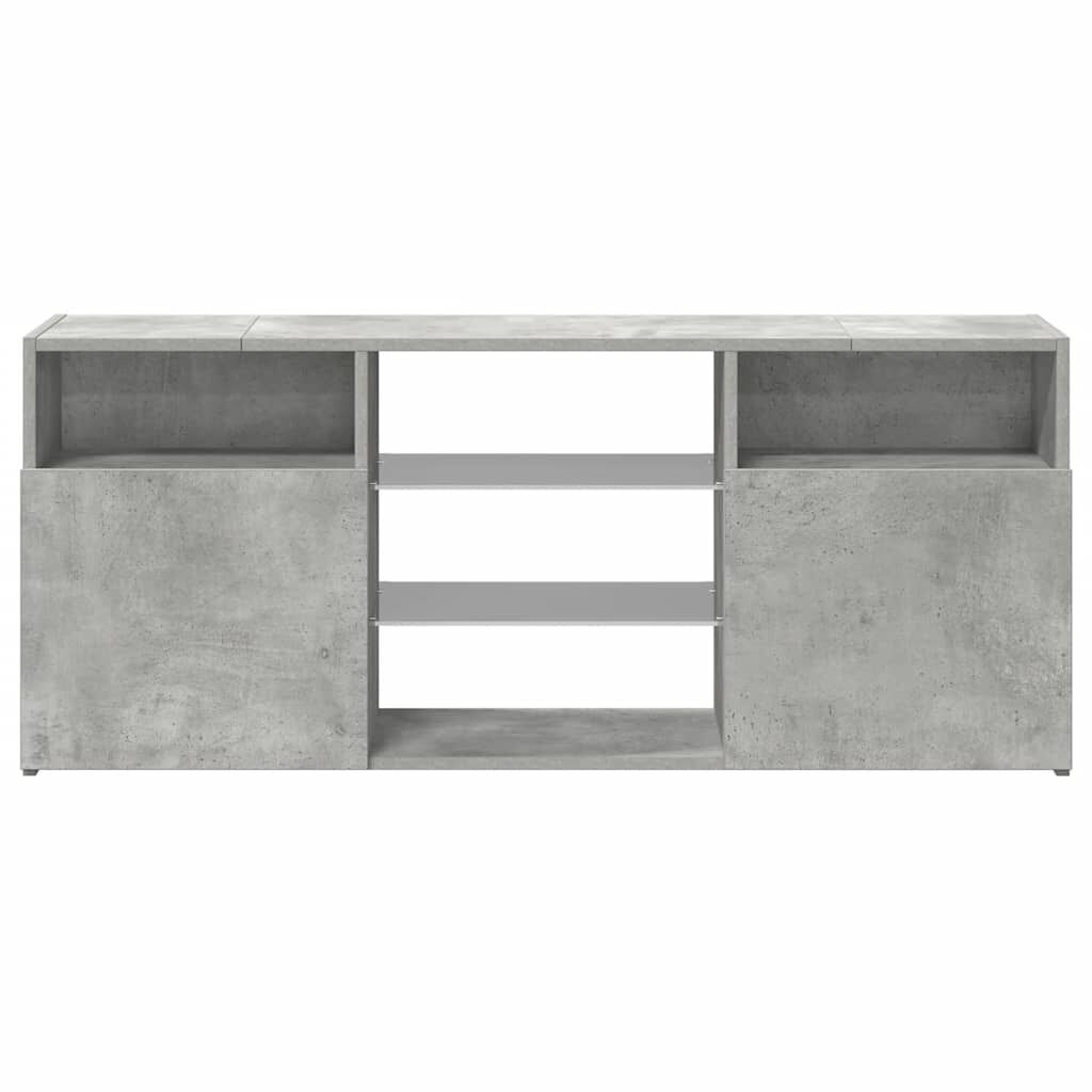 TV-meubel met LED betongrijs - 120cm - 54% Korting