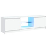 Wit TV-meubel met LED, 120cm - 53% Korting!