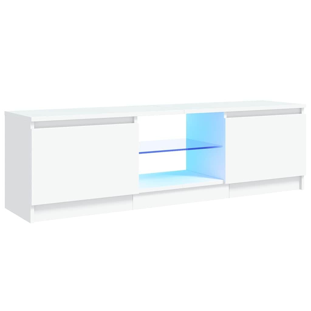 Wit TV-meubel met LED, 120cm - 53% Korting!