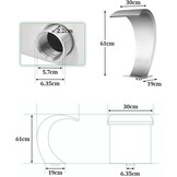 RVS Waterval Fontein 30x60cm - S-vormig Design
