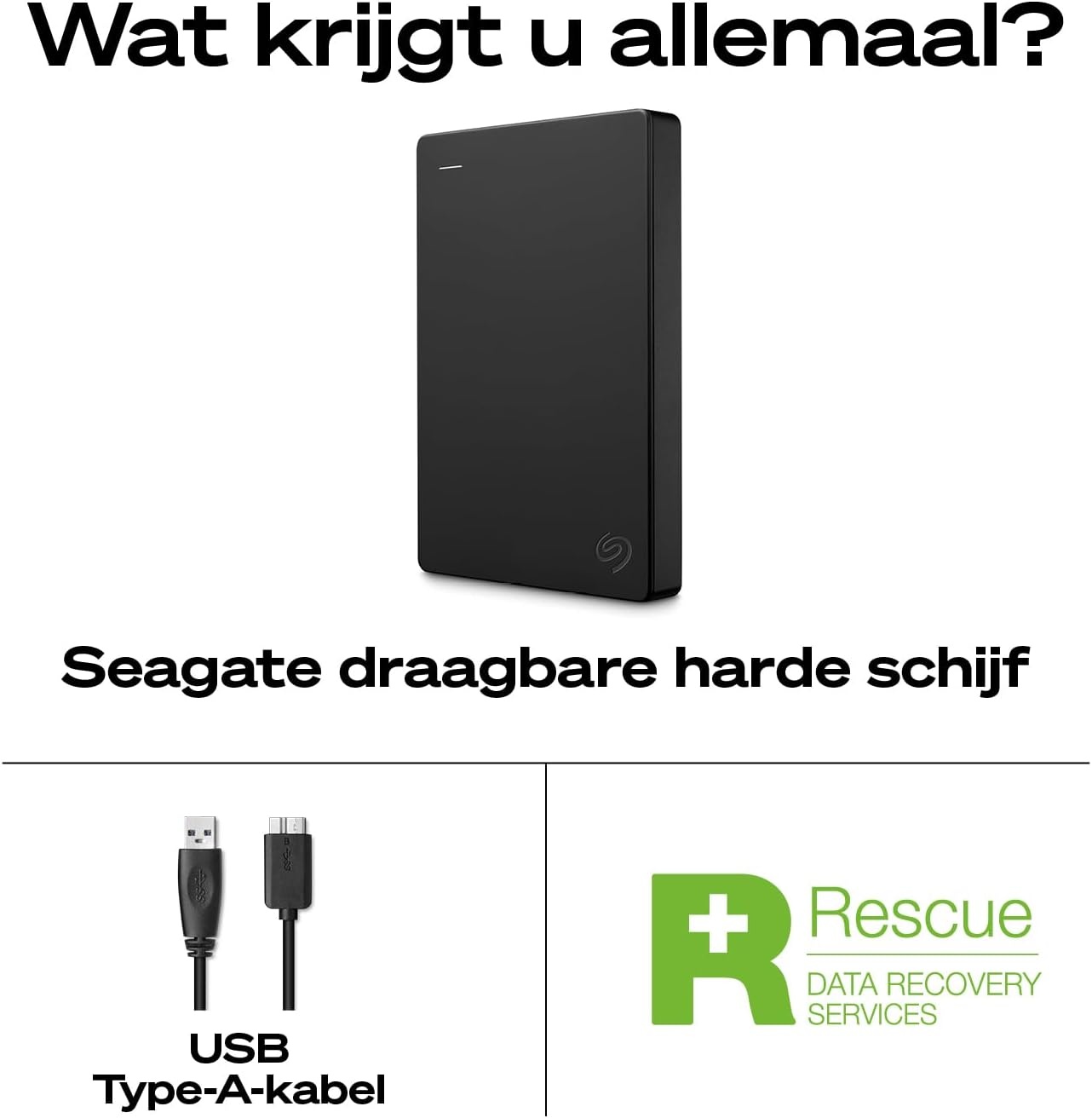 1TB Externe Harde Schijf USB 3.0 - Zwart - 41% Korting!