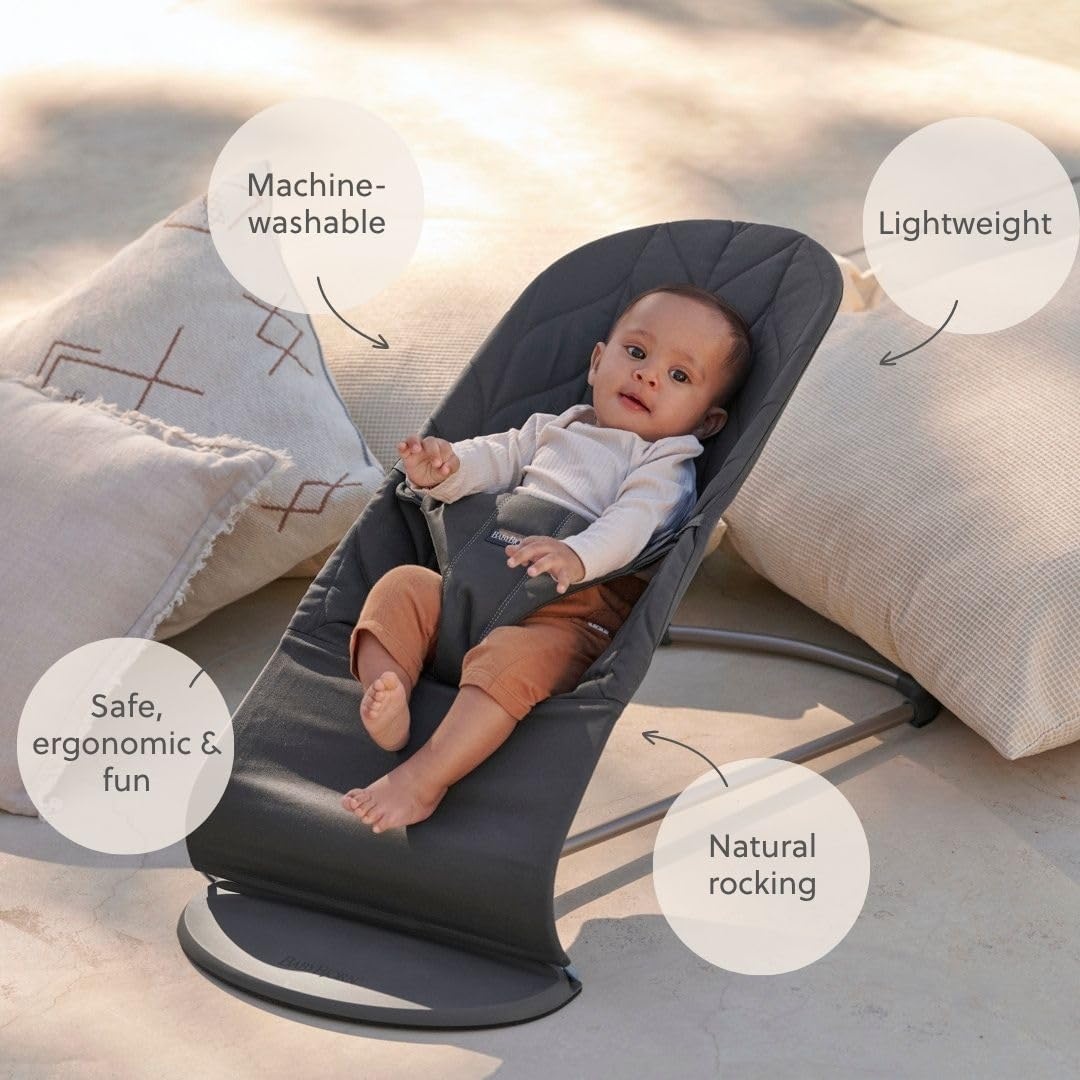 BabyBjörn Wipstoeltje Bliss Antracietgrijs - 60% Korting