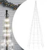 Kerstboom LED 300cm Koud Wit - 8 standen - 550 LED's - 80% KORTING!