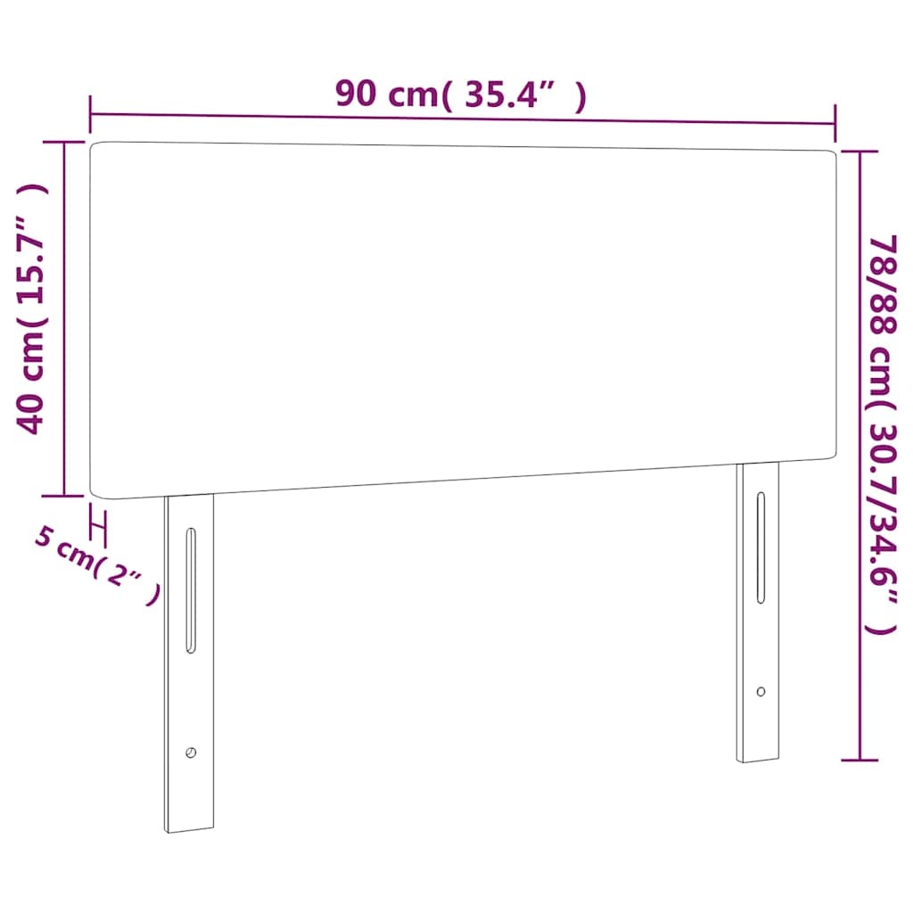 VidaXL Hoofdbord Zwart Stof 90x5x78/88 cm - 78% Korting!