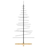 Moderne Metalen Kerstboom met Houten Basis - 150 cm