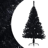 Zwarte Half Kerstboom (120 cm) met Standaard - 77% Korting