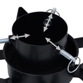 Kerstboomstandaard Zwart 47x47x13,5 cm - Stabiele Basis met Waterreservoir