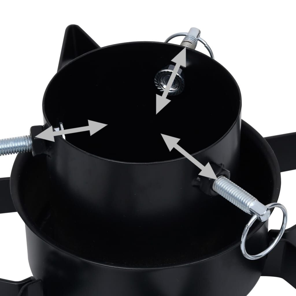 Kerstboomstandaard Zwart 47x47x13,5 cm - Stabiele Basis met Waterreservoir