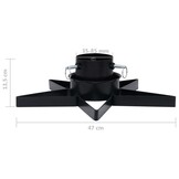 Kerstboomstandaard Zwart 47x47x13,5 cm - Stabiele Basis met Waterreservoir