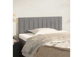 vidaXL Hoofdbord Fluweel Lichtgrijs 100x5x78/88 cm - 77% Korting