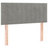 vidaXL Hoofdbord Fluweel Lichtgrijs 100x5x78/88 cm - 77% Korting