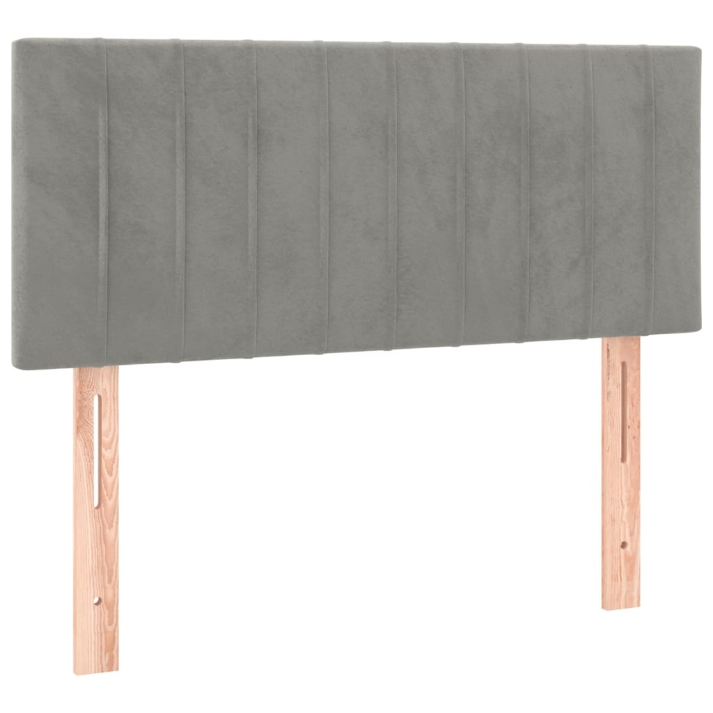 vidaXL Hoofdbord Fluweel Lichtgrijs 100x5x78/88 cm - 77% Korting