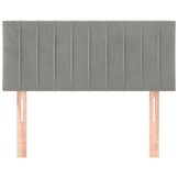 vidaXL Hoofdbord Fluweel Lichtgrijs 100x5x78/88 cm - 77% Korting