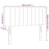 vidaXL Hoofdbord Fluweel Lichtgrijs 100x5x78/88 cm - 77% Korting