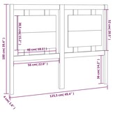 Massief Grenenhouten Hoofdbord 125,5x4x100 cm - 33% Korting