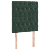 Hoofdborden Fluweel Donkergroen 2 st 80x7x78/88 cm - 80% Korting!