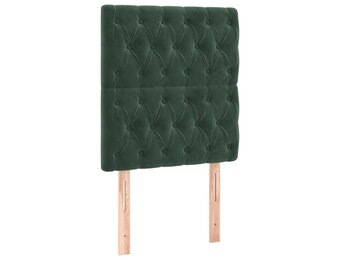 Hoofdborden Fluweel Donkergroen 2 st 80x7x78/88 cm - 80% Korting!