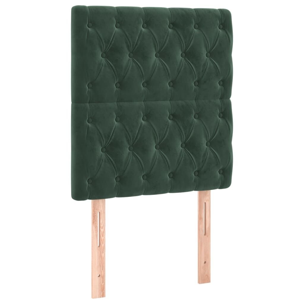Hoofdborden Fluweel Donkergroen 2 st 80x7x78/88 cm - 80% Korting!