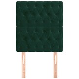 Hoofdborden Fluweel Donkergroen 2 st 80x7x78/88 cm - 80% Korting!