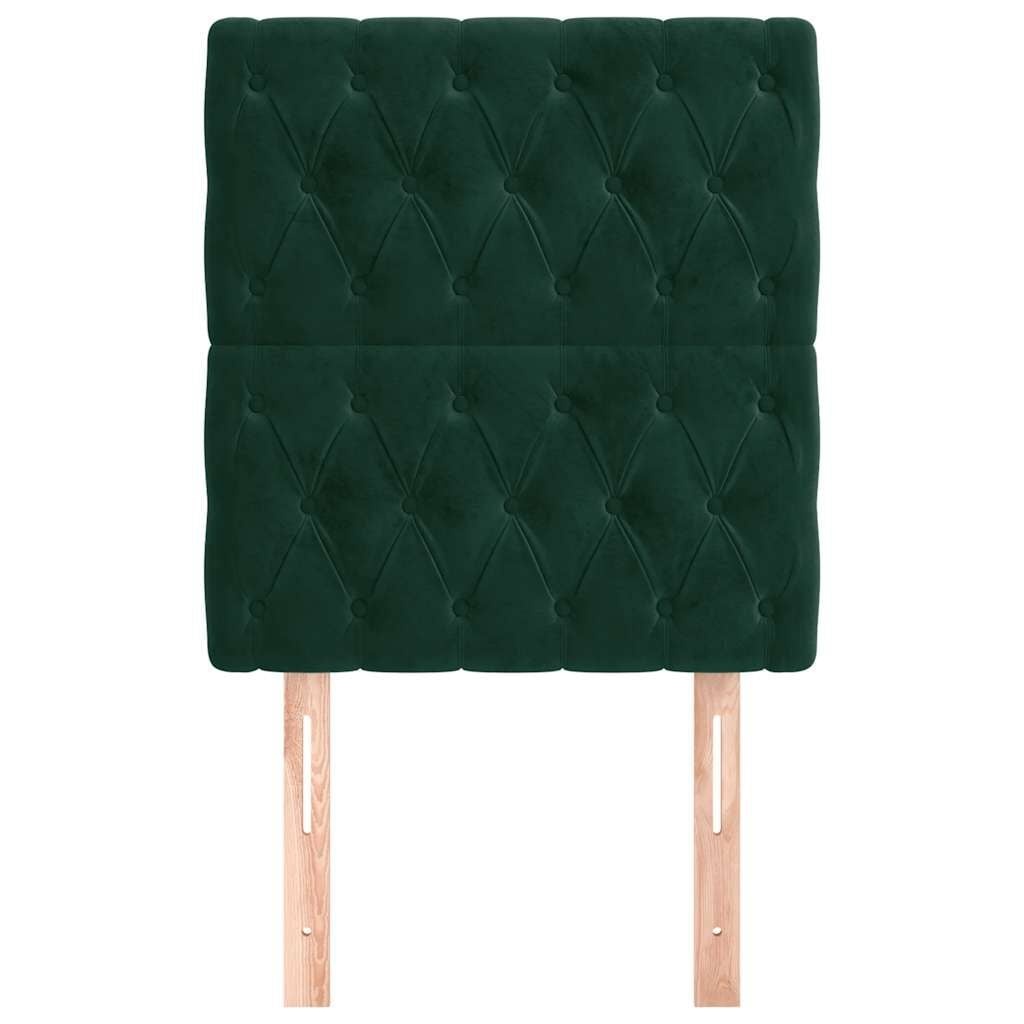 Hoofdborden Fluweel Donkergroen 2 st 80x7x78/88 cm - 80% Korting!
