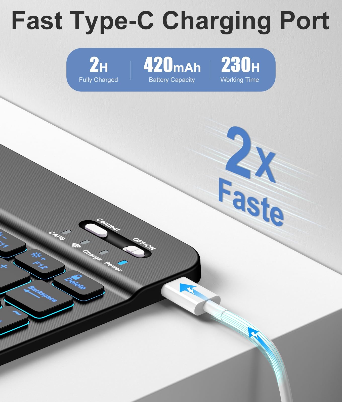iPad 10e Gen Hoes met Afneembaar Toetsenbord & Penhouder - Zwart (76% Korting)