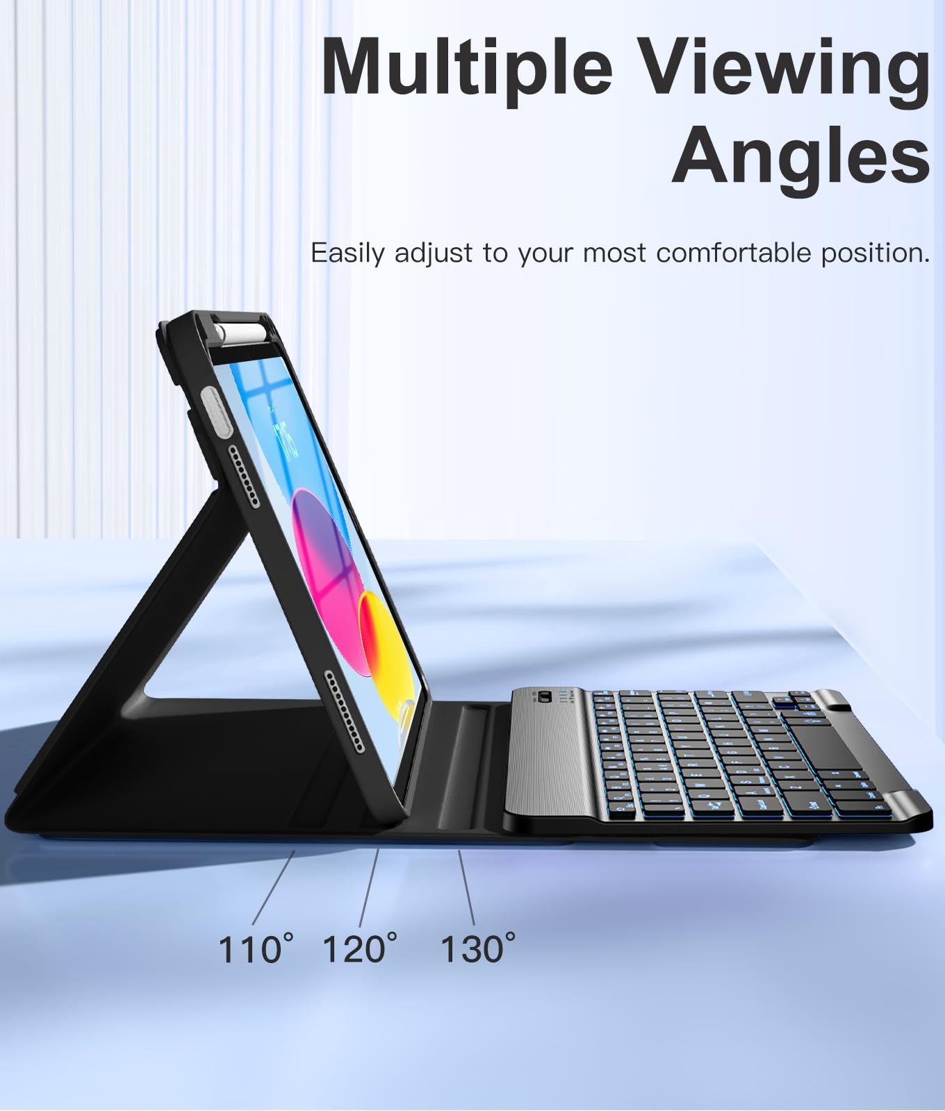 iPad 10e Gen Hoes met Afneembaar Toetsenbord & Penhouder - Zwart (76% Korting)