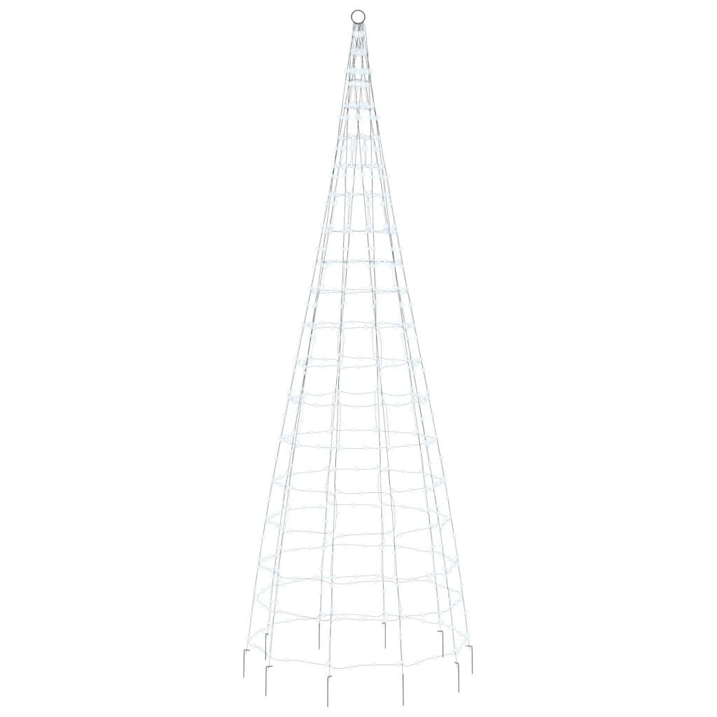 vidaXL LED-kerstboom voor vlaggenmast, koud wit, 550 lampjes, 300 cm