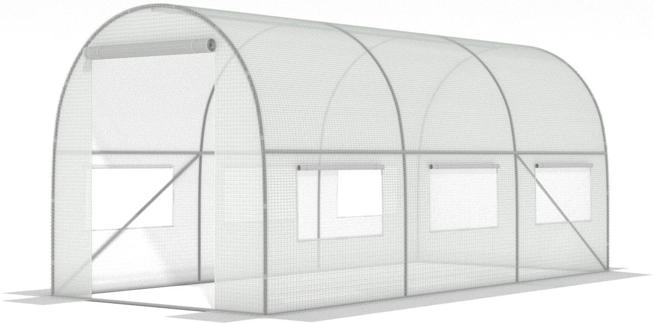 Witte Folietunnel Kweekkas 9m² (4,5x2x2m) - 34% Korting