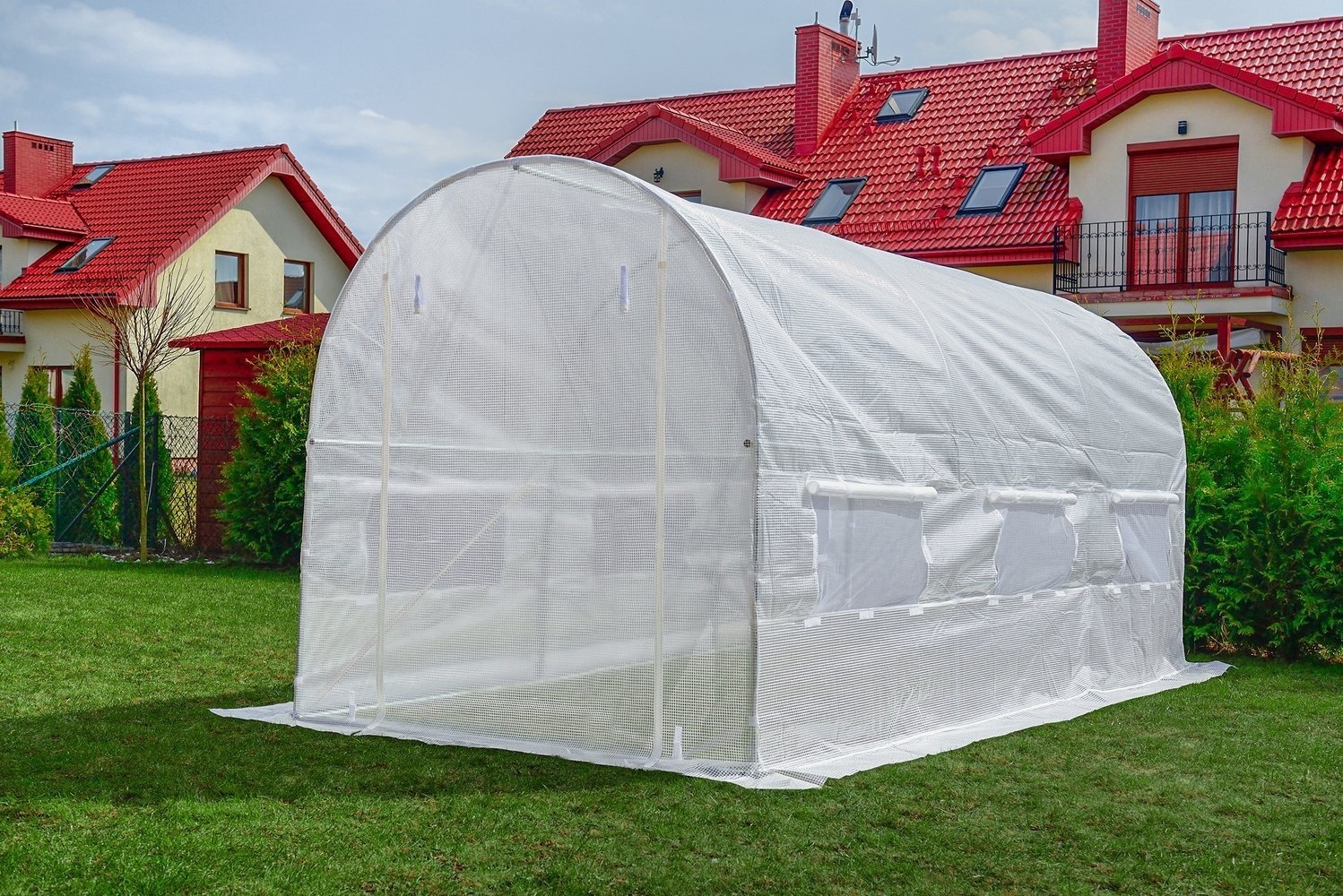 Witte Folietunnel Kweekkas 9m² (4,5x2x2m) - 34% Korting