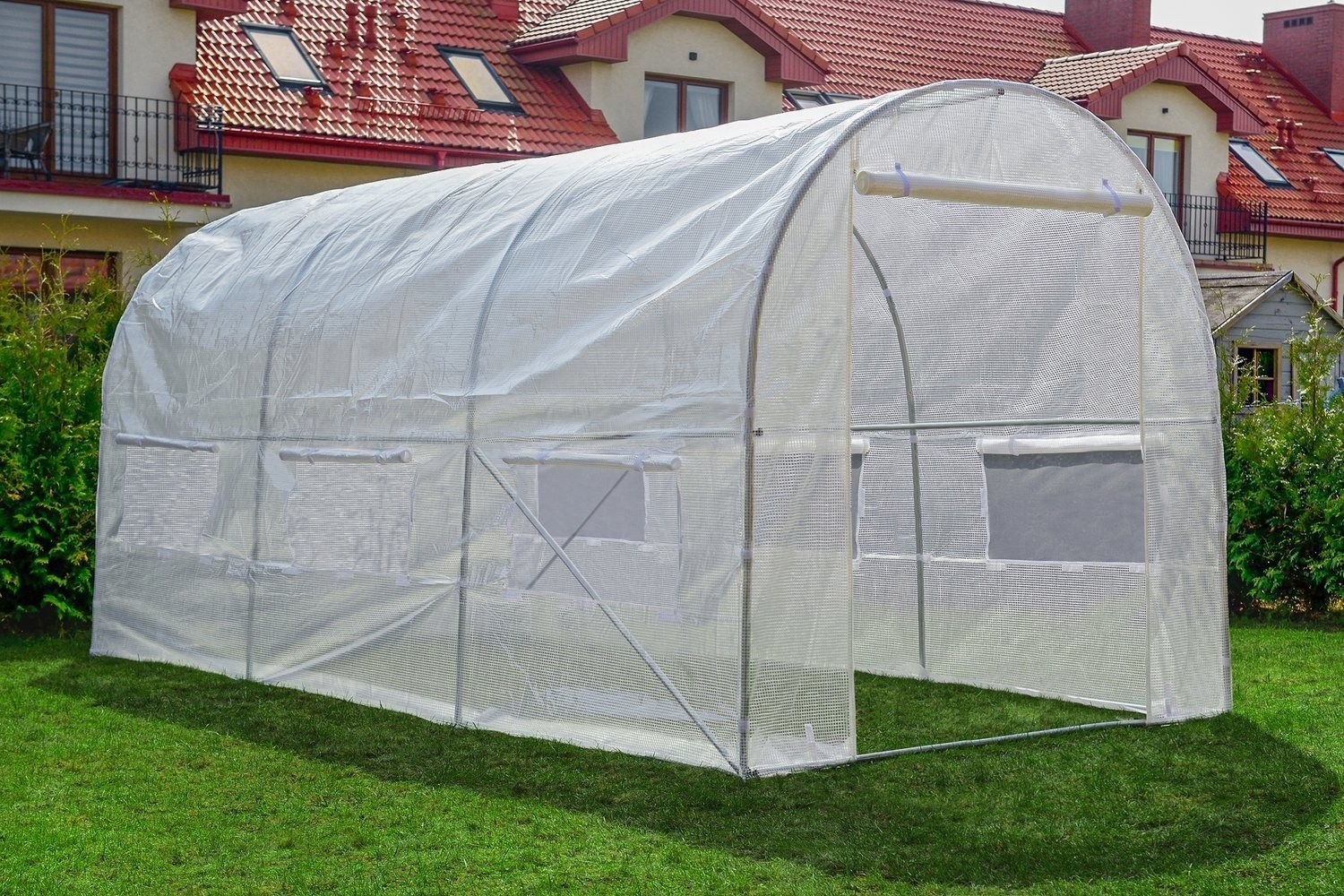 Witte Folietunnel Kweekkas 9m² (4,5x2x2m) - 34% Korting
