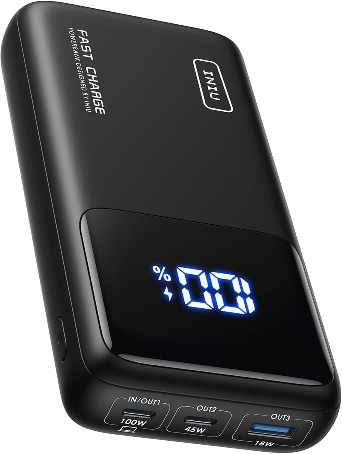 INIU Powerbank 100W 25000mAh - Snel laden voor Laptop, Telefoon & Tablet
